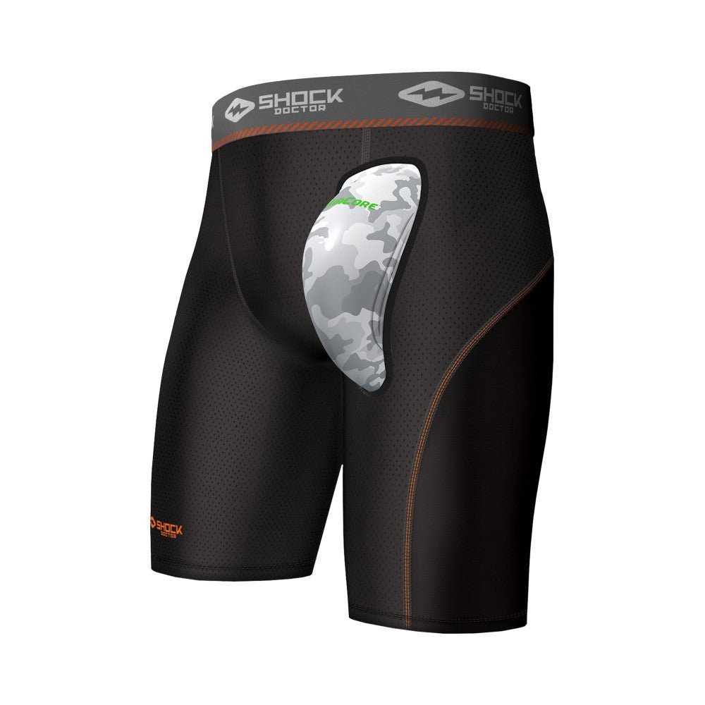 Short Compression Shock Doctor 221 Blanc Core Homme Medium Protection Baseball