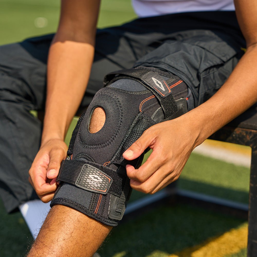 Shock Doctor 863 Ginocchiera Unisex: Supporto Regolabile Per Dolore Rotuleo E Allineamento, Neoprene Traspirante